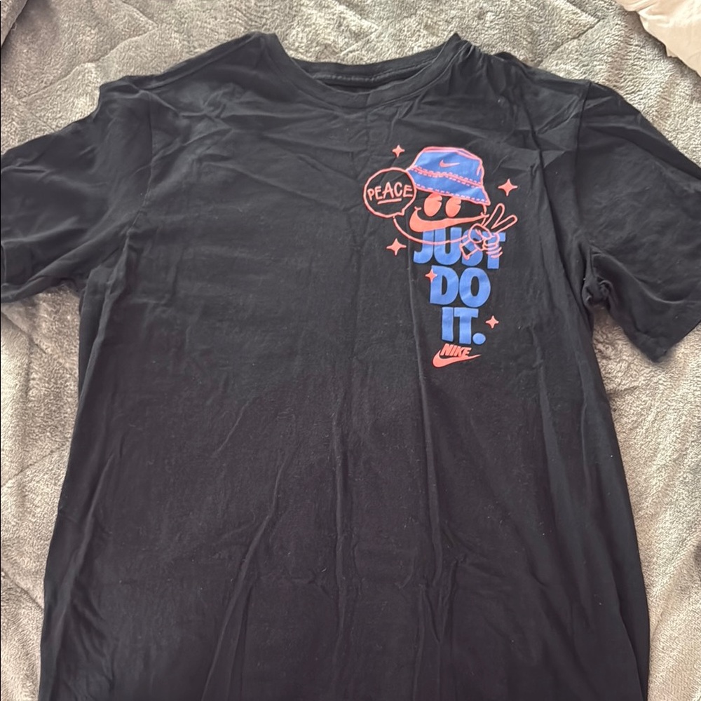 Nike Black Tee with Peace Graphic